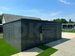 Mobilgarázs 6m x 5m hátra lejtős tető