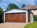 Szigetelt garázs nyeregtetővel, szendvicspanelből 6m x 5.8m
