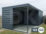 Kerti tároló 5.0 x 2.5 méter hátra lejtős tető Antracitszürke