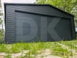 Mobilgarázs 6.0m x 6.0m antacitszürke szekcionált kapuval