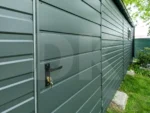 Mobilgarázs 6.0m x 6.0m antacitszürke szekcionált kapuval