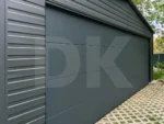Mobilgarázs 6.0m x 6.0m antacitszürke szekcionált kapuval