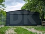 Mobilgarázs 6.0m x 6.0m antacitszürke szekcionált kapuval