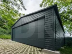 Mobilgarázs 6.0m x 6.0m antacitszürke szekcionált kapuval