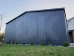 Mobilgarázs 6m x 5.8m antacitszürke szekcionált kapuval