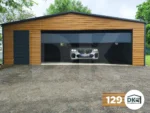 Mobilgarázs 8.0m x 6.0m multigloss szekcionált kapuval