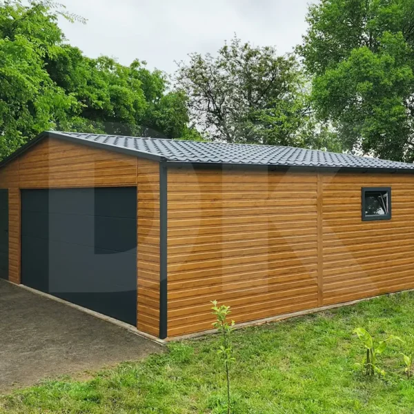 Mobilgarázs 8.0m x 6.0m multigloss szekcionált kapuval