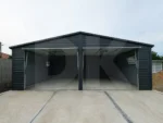 Dupla Mobilgarázs Antracitszürke 7m x 5m billenőkapuk