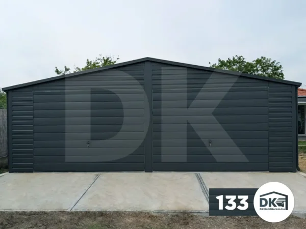 Dupla Mobilgarázs Antracitszürke 7m x 5m billenőkapuk