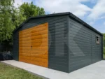 Mobilgarázs antacitszürke 5.0m x 5.0m kétszárnyú kapu multigloss