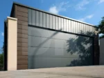 Mobilgarázs hátra lejtős tető 6.0m x 6.0m antacitszürke + dió színű