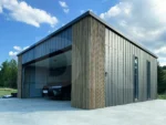 Mobilgarázs hátra lejtős tető 6.0m x 5.8m antacitszürke + Winchester színű