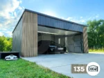 Mobilgarázs hátra lejtős tető 6.0m x 5.8m antacitszürke + Winchester színű - Image 2