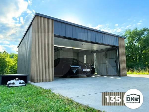 Mobilgarázs hátra lejtős tető 6.0m x 5.8m antacitszürke + Winchester színű - Image 2