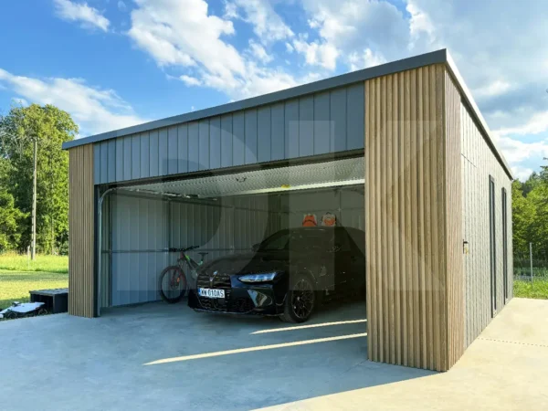 Mobilgarázs hátra lejtős tető 6.0m x 5.8m antacitszürke + Winchester színű - Image 4