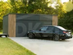 Mobilgarázs hátra lejtős tető 6.0m x 5.8m antacitszürke Winchester színű