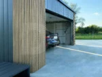 Mobilgarázs hátra lejtős tető 6.0m x 5.8m antacitszürke + Winchester színű
