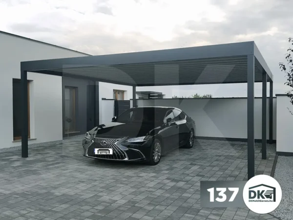 Modern kétszabályos 6x6 m-es kocsibeálló