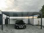 Modern kétszabályos 6x6 m-es kocsibeálló