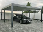 Modern kétszabályos 6x6 m-es kocsibeálló