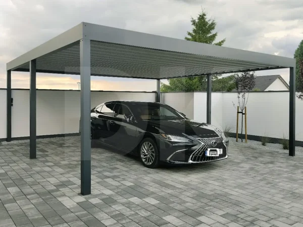 Modern kétszabályos 6x6 m-es kocsibeálló