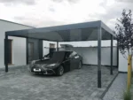 Modern kétszabályos 6x6 m-es kocsibeálló
