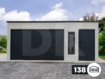Mobilgarázs hátra lejtős tető 6.0m x 5.8m tiszta fehér színű - Image 2