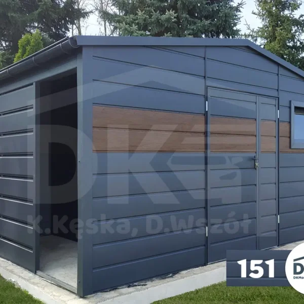 Kerti tároló 4 x 3 nyeregtető Antracitszürke