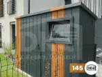 Kerti tároló 2.7 x 0.9 m hátra lejtős tető