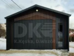Faház jellegű lemezgarázs 4m x 6m nyeregtetővel Dió