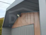 Faház jellegű lemezgarázs 4m x 6m nyeregtetővel Dió