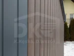 Faház jellegű lemezgarázs 4m x 6m nyeregtetővel Dió