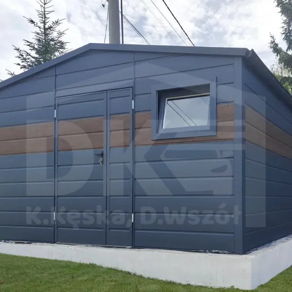 Kerti tároló 4 x 3 nyeregtető Antracitszürke