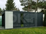Kerti tároló 6.0 x 2.8 m hátra lejtős tető