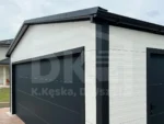Modern szigetelt szendvicspanel garázs nyeregtetővel 6m x 5.8m