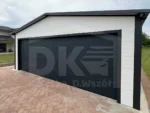 Modern szigetelt szendvicspanel garázs nyeregtetővel 6m x 5.8m