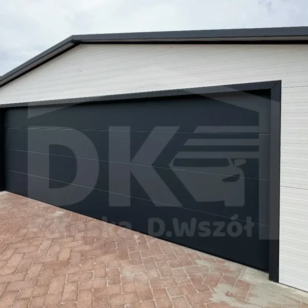 Modern szigetelt szendvicspanel garázs nyeregtetővel 6m x 5.8m